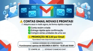 Gmail Novo Verificado - Entrega Rápida - Emails
