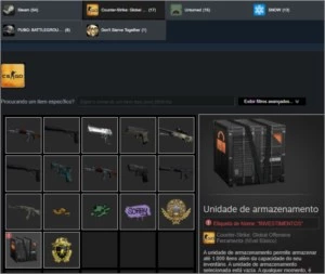 Conta steam com 165 jogos, 6 anos, nível 28.