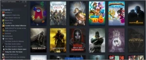 Conta steam com 165 jogos, 6 anos, nível 28.