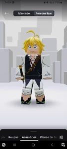Conta roblox com 2 skin de anime e lv Max no blox fruit