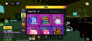 Conta roblox com 2 skin de anime e lv Max no blox fruit