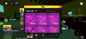 Conta roblox com 2 skin de anime e lv Max no blox fruit