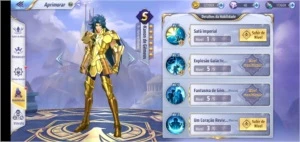 Conta top Saint Seiya awakening vários personagens fortes SSA