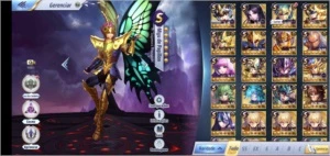 Conta top Saint Seiya awakening vários personagens fortes SSA