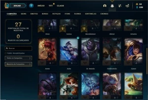 Conta ouro 2 com 31 Champs e 2 Skins ( EMAIL NÃO CONFIRMADO) - League of Legends LOL