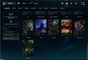 Conta ouro 2 com 31 Champs e 2 Skins ( EMAIL NÃO CONFIRMADO) - League of Legends LOL