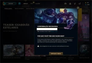 Conta ouro 2 com 31 Champs e 2 Skins ( EMAIL NÃO CONFIRMADO) - League of Legends LOL