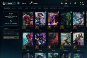 Conta ouro 2 com 31 Champs e 2 Skins ( EMAIL NÃO CONFIRMADO) - League of Legends LOL