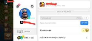 cv13 antiga com decorações raras e 4 passes - Clash of Clans