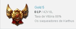 Conta Ouro 5 - MMR excelente! - League of Legends LOL