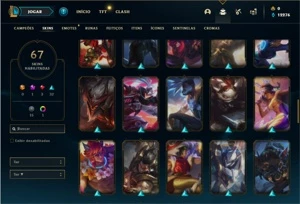 Conta ouro 4 com 61 Champs e 67 Skins + 3 Vitoriosas - League of Legends LOL