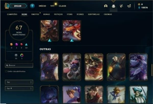 Conta ouro 4 com 61 Champs e 67 Skins + 3 Vitoriosas - League of Legends LOL