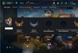 Conta ouro 4 com 61 Champs e 67 Skins + 3 Vitoriosas - League of Legends LOL