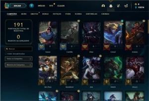 Conta ouro 4 com 61 Champs e 67 Skins + 3 Vitoriosas - League of Legends LOL