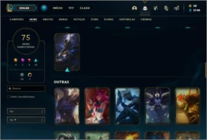 Conta prata 4 com 140 champs e 75 skins + 1 Mitica - League of Legends LOL