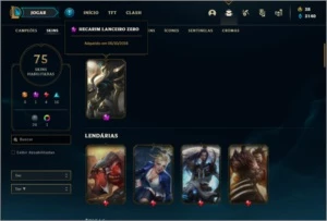 Conta prata 4 com 140 champs e 75 skins + 1 Mitica - League of Legends LOL