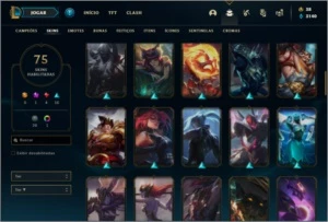 Conta prata 4 com 140 champs e 75 skins + 1 Mitica - League of Legends LOL
