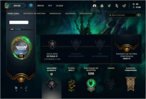 Conta prata 4 com 140 champs e 75 skins + 1 Mitica - League of Legends LOL