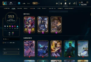 Conta de League of Lengends desde 2012