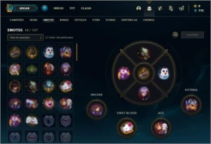 Conta ouro 1 e ouro 2 flex com 6 skins e 34 champs - League of Legends LOL