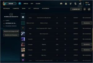 Conta ouro 1 e ouro 2 flex com 6 skins e 34 champs - League of Legends LOL