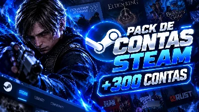 Pack +300 Contas Steam | Contas Aleatórias