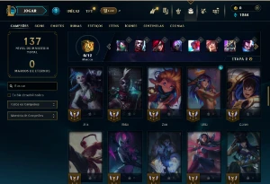 Prata 2 com 60 Champs e 24 Skins - League of Legends LOL