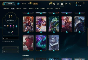 Prata 2 com 60 Champs e 24 Skins - League of Legends LOL