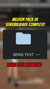 O melhor pack completo de Sensi Full vermelho - Free Fire