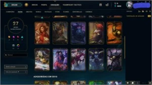 CONTA NVL 67,80 CHAMPS E 27 SKINS POR R$165,00 - League of Legends LOL