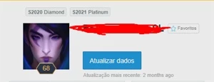 CONTA S10 DIAMOND S11 PLATINA - League of Legends LOL