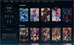 Conta LOL 358 SKIN E TODOS OS CAMPEÕES - League of Legends