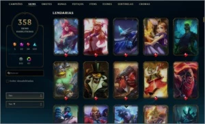 Conta LOL 358 SKIN E TODOS OS CAMPEÕES - League of Legends