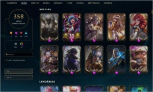 Conta LOL 358 SKIN E TODOS OS CAMPEÕES - League of Legends
