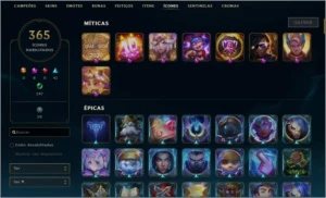 Conta LOL 358 SKIN E TODOS OS CAMPEÕES - League of Legends