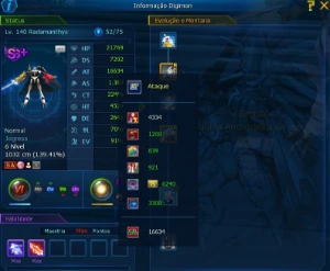 Conta Mid Game Ldmo Serv Omegamon - Digimon Masters Online