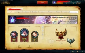 Conta ouro 3 com 2 skins ultimate - League of Legends LOL