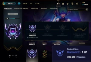 CONTA LOL DIAMANTE II 70% WINRATE EMAIL NÃO CONFIRMADO - League of Legends