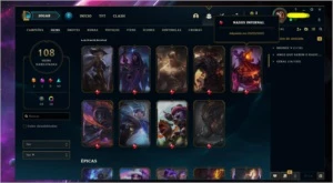 CONTA LOL +100 SKINS & CROMAS & BORDAS - League of Legends