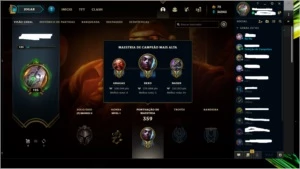 League of Legends-Conta Antiga nv125, 118 Champs, 36 Skins + LOL