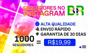 🥇[PROMOÇÃO]✨SEGUIDORES BRASILEIROS NO INSTAGRAM 1K R$19,99 - Redes Sociais