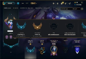 Ouro 3 com TODOS os Champs e 302 Skins +2 Raras - League of Legends LOL