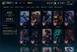 Ouro 3 com TODOS os Champs e 302 Skins +2 Raras - League of Legends LOL