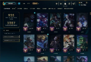 Ouro 3 com TODOS os Champs e 302 Skins +2 Raras - League of Legends LOL