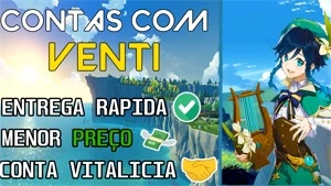 ✨GENSHIN IMPACT CONTA COM VENTI ⭐ AR 5-10✨
