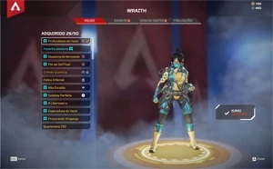 HERANÇA WRAITH E TODAS SKINS LENDARIAS E MUITOS ITENS - Apex Legends