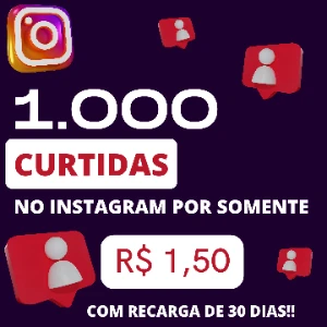 1000 Curtidas No Insta 1,50 - Redes Sociais