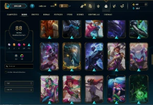 Diamante 3 com 85 Champs e 88 Skins ( SUP / MID ) - League of Legends LOL