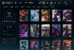 Diamante 3 com 85 Champs e 88 Skins ( SUP / MID ) - League of Legends LOL