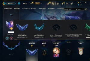 Diamante 3 com 85 Champs e 88 Skins ( SUP / MID ) - League of Legends LOL